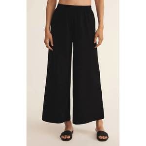 NEW Z SUPPLY scout jersey crop flare pants in black